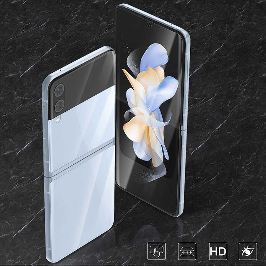 Galaxy Z Flip 4 Zore Narr Tpu Ön Arka Body Ekran Koruyucu Renksiz