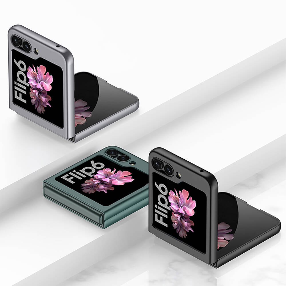 Galaxy Z Flip 6 Kılıf Zore Sert Kıpta Kapak Pembe