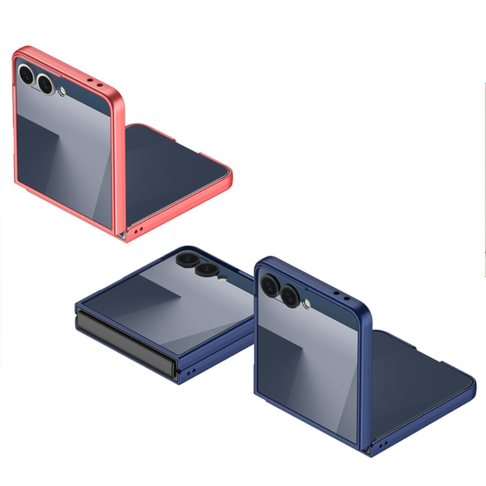 Galaxy Z Flip 7 Kılıf Wireless Şarj Özellikli Zore Kıpta M-safe Kapak Gümüş