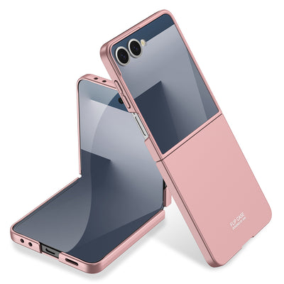 Galaxy Z Flip 7 Kılıf Zore Sert Kıpta Kapak Pembe