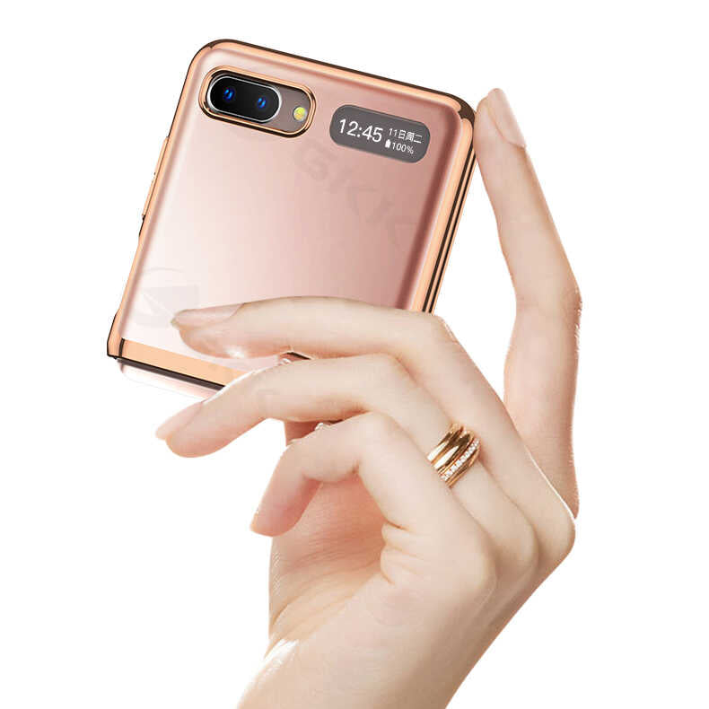 Galaxy Z Flip Kılıf Zore Kıpta Kapak Siyah