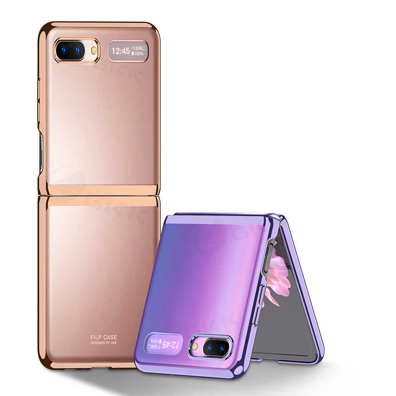 Galaxy Z Flip Kılıf Zore Kıpta Kapak Gold