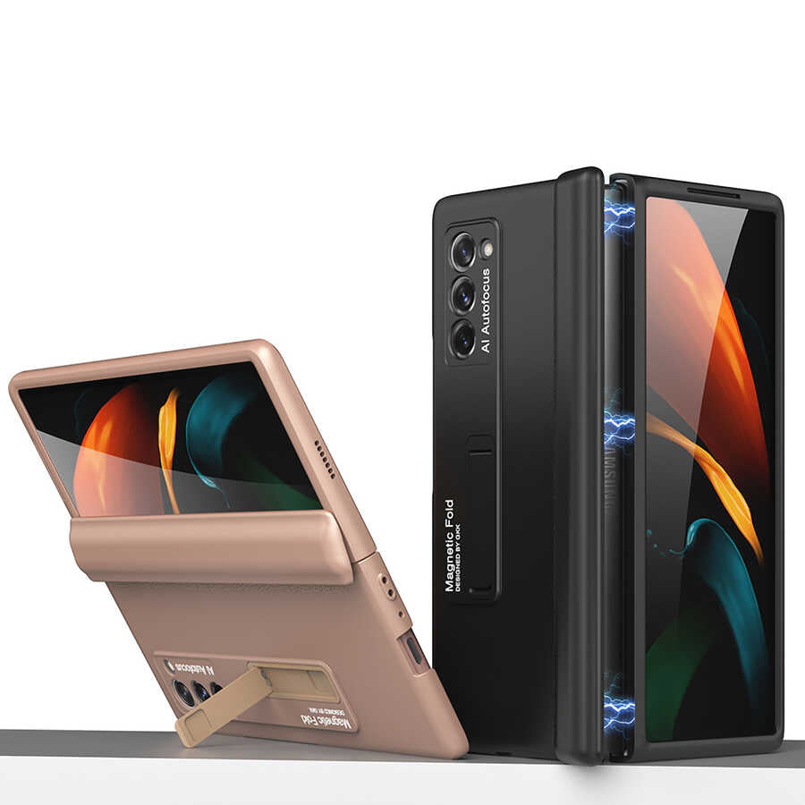 Galaxy Z Fold 2 Kılıf Zore M-Magnet Kılıf Siyah
