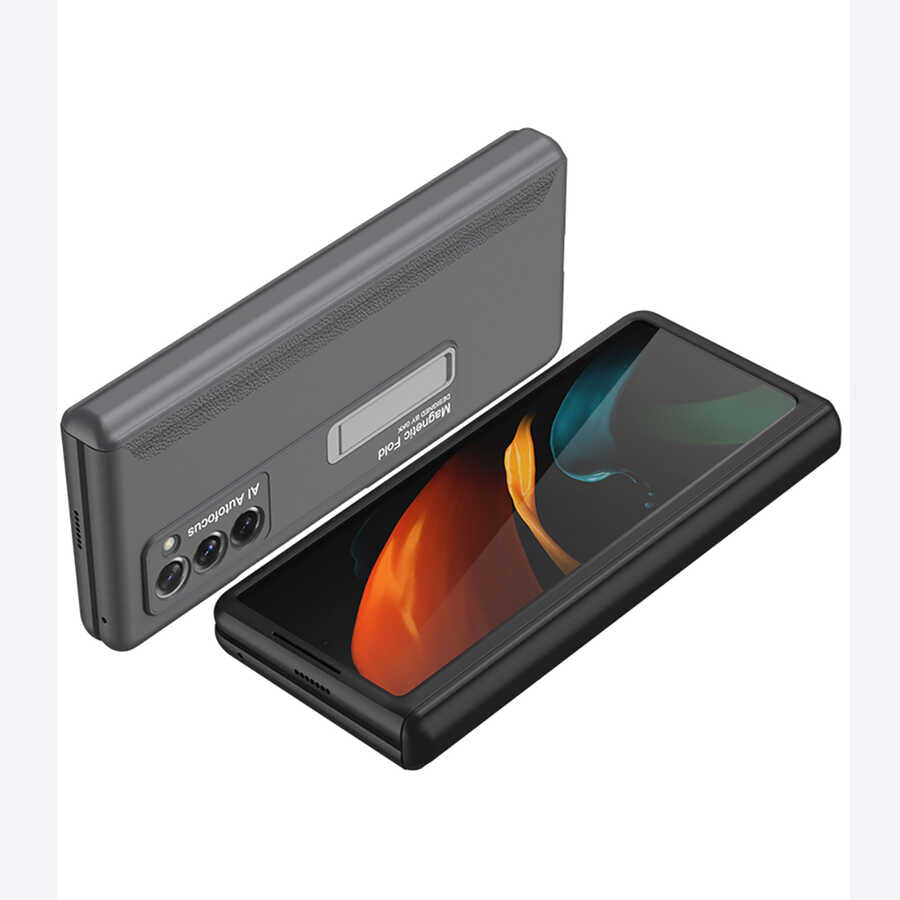 Galaxy Z Fold 2 Kılıf Zore M-Magnet Kılıf Siyah