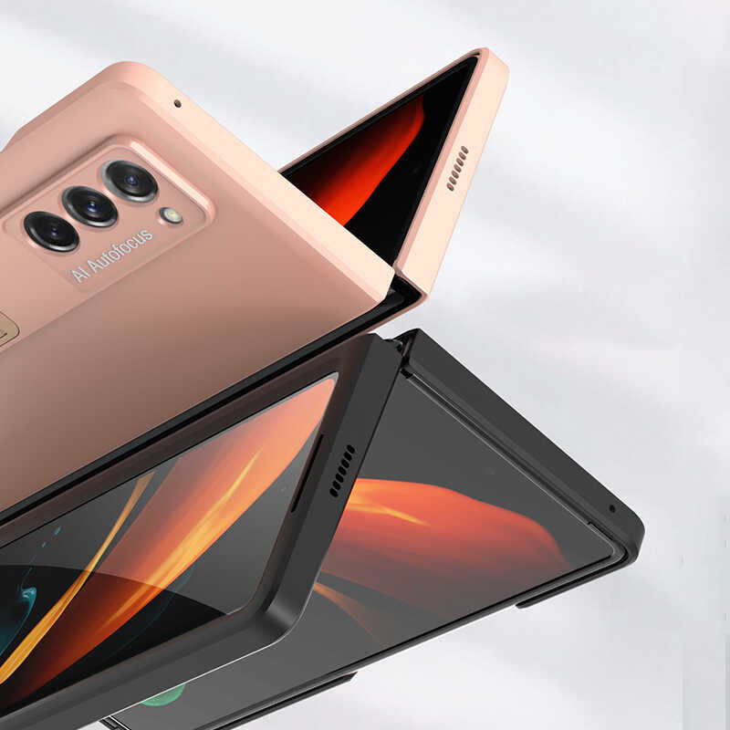Galaxy Z Fold 2 Kılıf Zore Z-Stand Kılıf Siyah