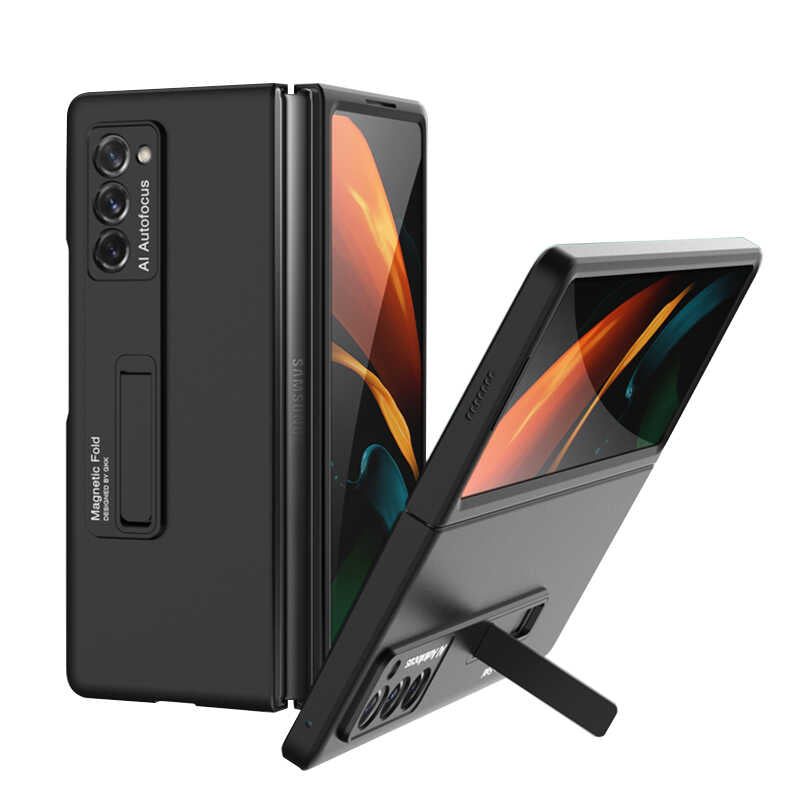 Galaxy Z Fold 2 Kılıf Zore Z-Stand Kılıf Siyah