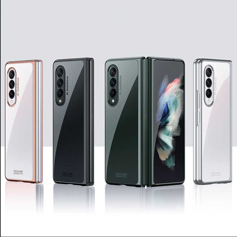 Galaxy Z Fold 3 Kılıf Zore Kıpta Kapak Renksiz