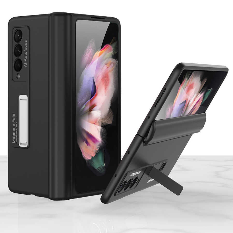 Galaxy Z Fold 3 Kılıf Zore M-Magnet Kılıf Siyah