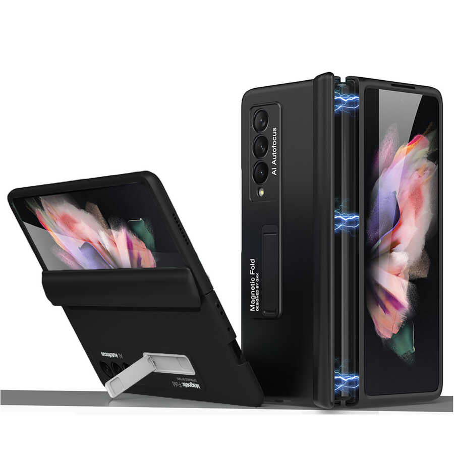 Galaxy Z Fold 3 Kılıf Zore M-Magnet Kılıf Siyah