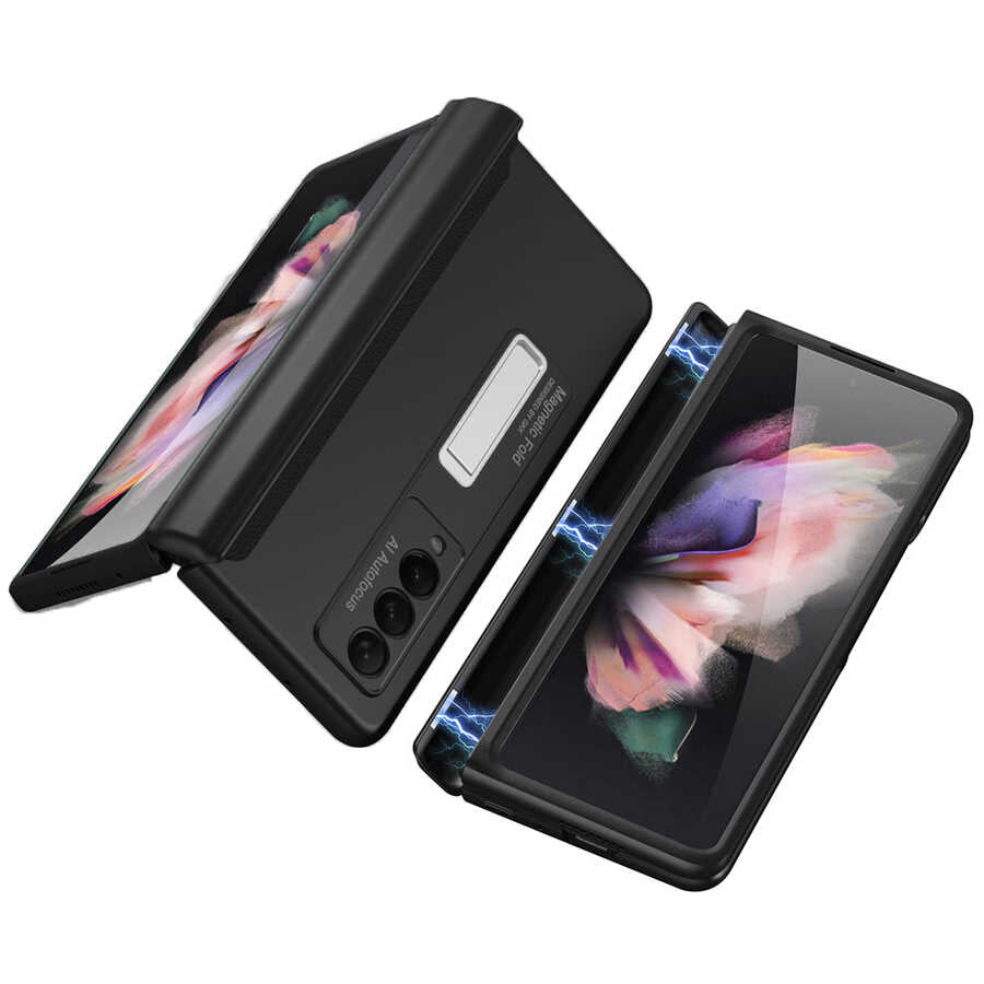 Galaxy Z Fold 3 Kılıf Zore M-Magnet Kılıf Siyah