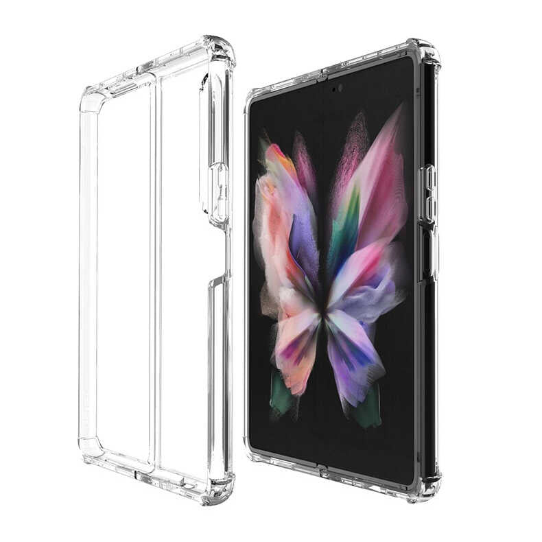 Galaxy Z Fold 3 Kılıf Zore Nitro Anti Shock Silikon Renksiz