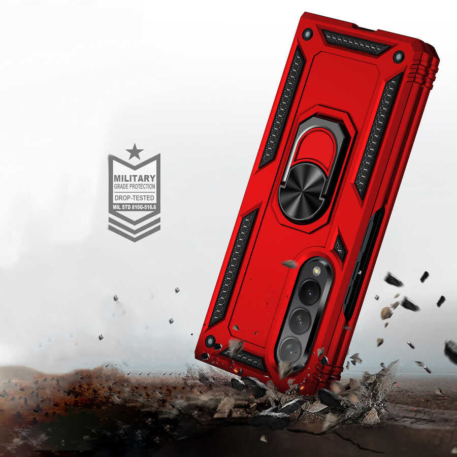 Galaxy Z Fold 3 Kılıf Zore Vega Kapak Gri