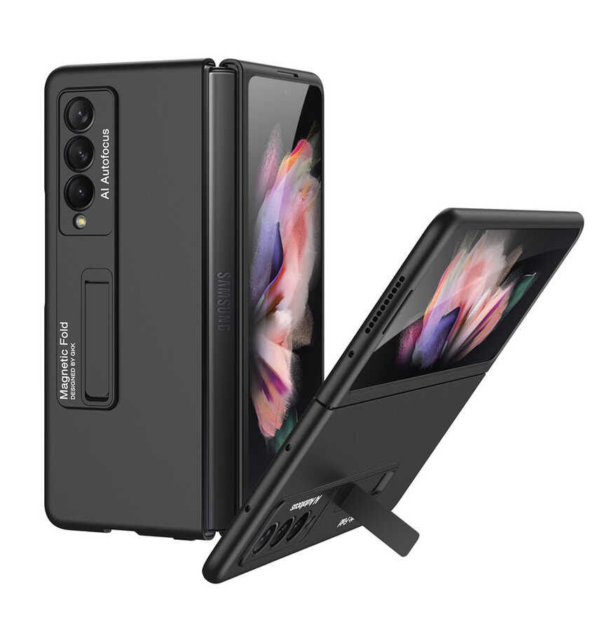 Galaxy Z Fold 3 Kılıf Zore Z-Stand Kılıf Siyah