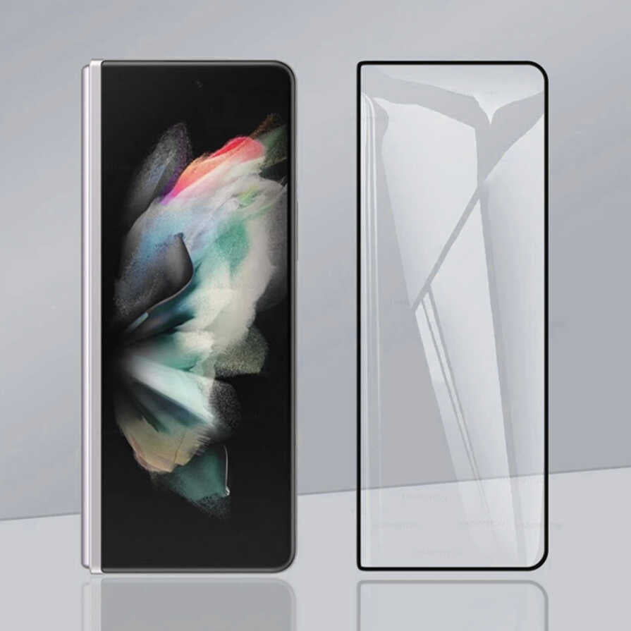 Galaxy Z Fold 3 Zore 2.5D Glass Ekran Koruyucu Siyah