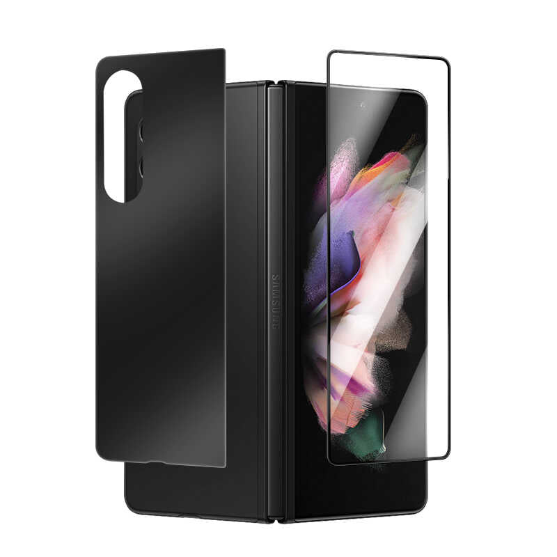 Galaxy Z Fold 3 Zore 3D Side Glass Ekran Koruyucu Siyah