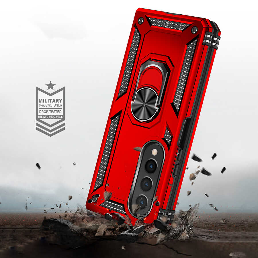 Galaxy Z Fold 4 Kılıf Zore Vega Kapak Kırmızı