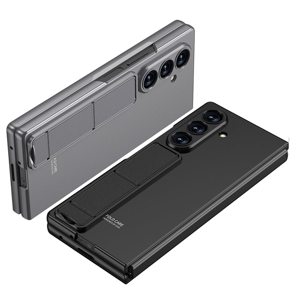 Galaxy Z Fold 7 Kılıf Standlı Zore Kıpta Qstand Kapak Siyah