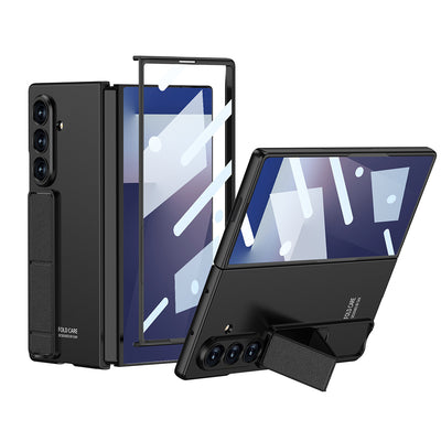 Galaxy Z Fold 7 Kılıf Standlı Zore Kıpta Qstand Kapak Siyah