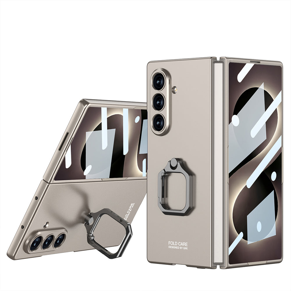 Galaxy Z Fold 8 Ultra Kılıf Zore Kıpta Flip Ring Kamera Korumalı Kapak
