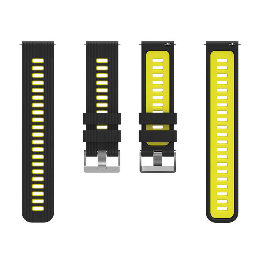 Gear S2 KRD-55 Silikon Kordon Siyah-Mavi