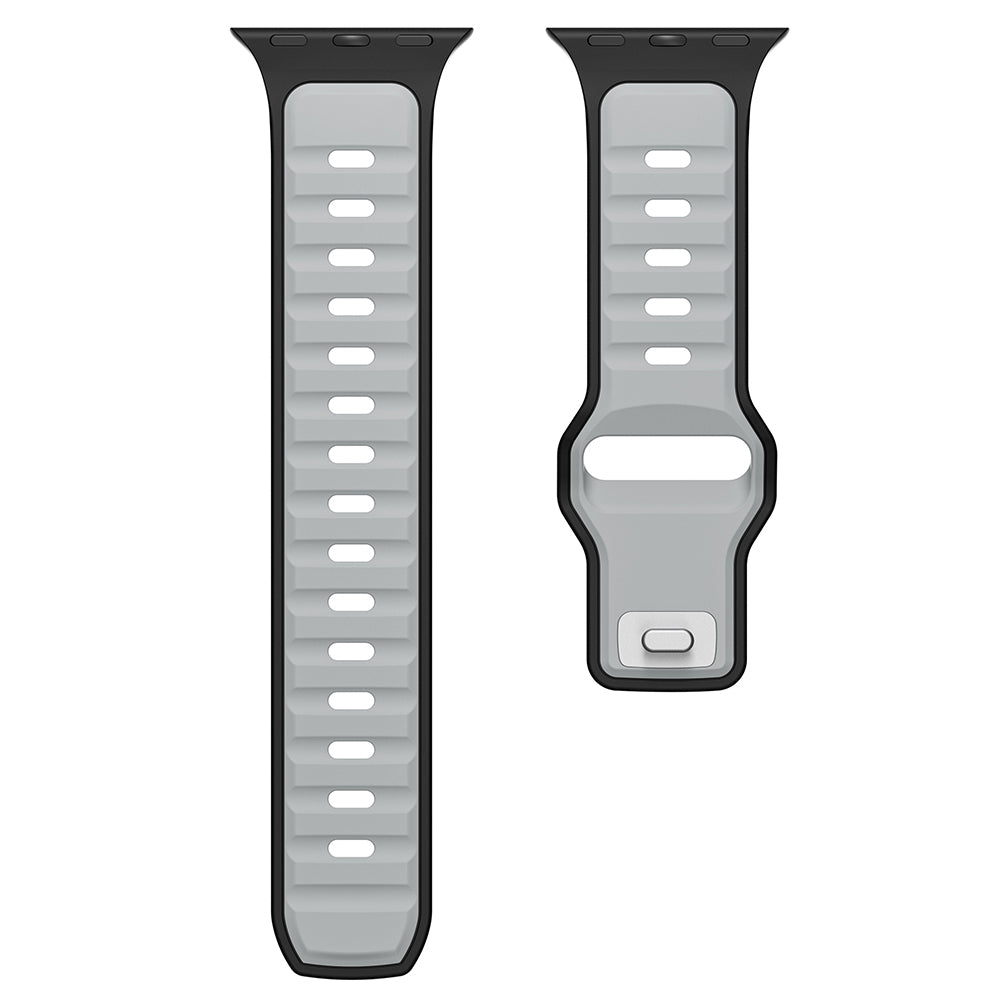 Gear S3 Zore KRD-135 22mm Silikon Kordon Strap Kayış Açık Yeşil-Gri