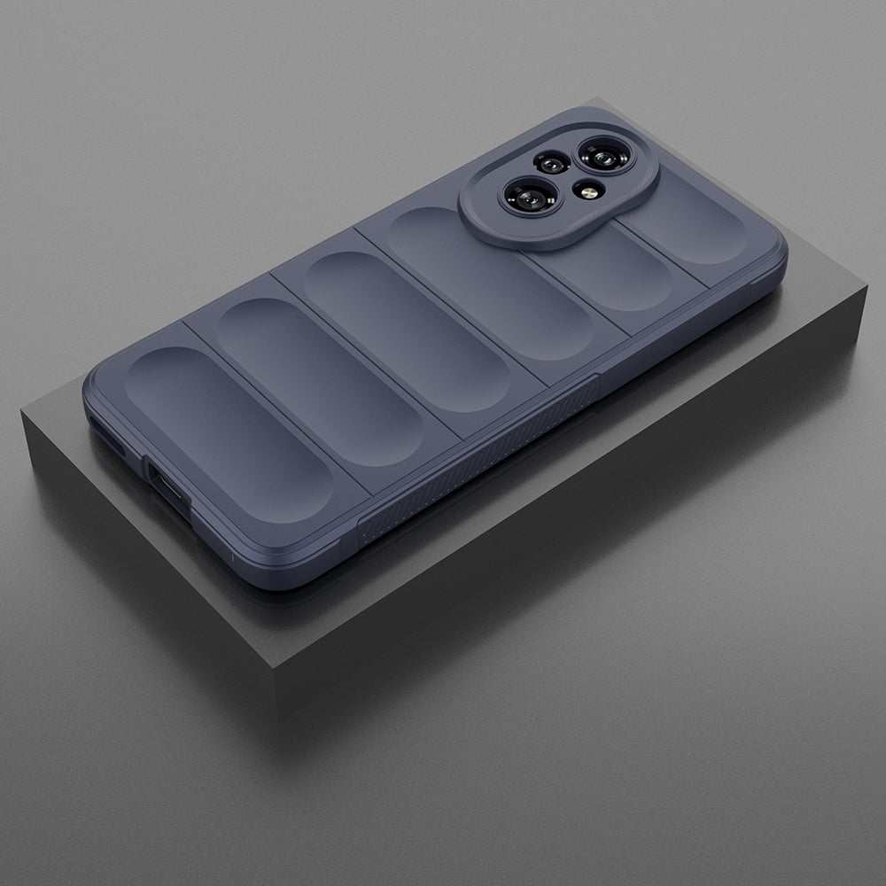 Honor 200 Kılıf Esnek TPU Oyuklu Arka Yüzey Tasarımlı Zore Etnik Silikon Kapak Lacivert