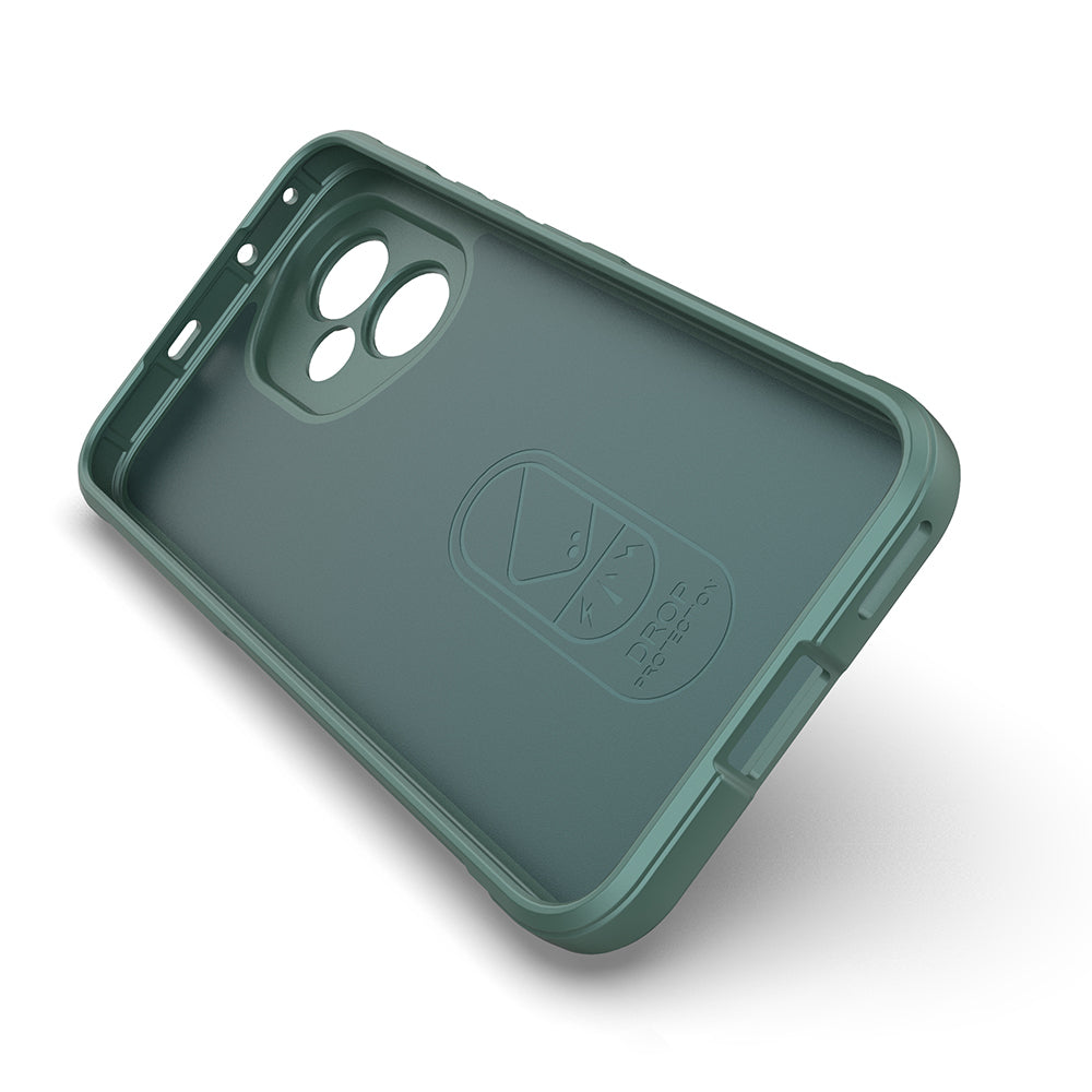 Honor 400 Kılıf Esnek TPU Oyuklu Arka Yüzey Tasarımlı Zore Etnik Silikon Kapak Koyu Yeşil