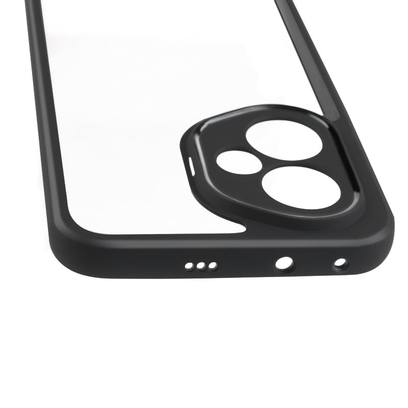 Honor 400 Kılıf Kamera Korumalı Şeffaf Arka Yüzey Zore New Roll Kapak Siyah