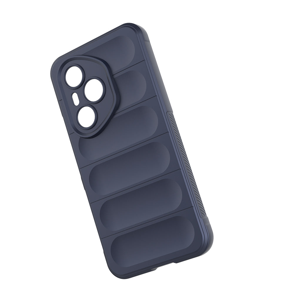 Honor 400 Pro Kılıf Esnek TPU Oyuklu Arka Yüzey Tasarımlı Zore Etnik Silikon Kapak Lacivert