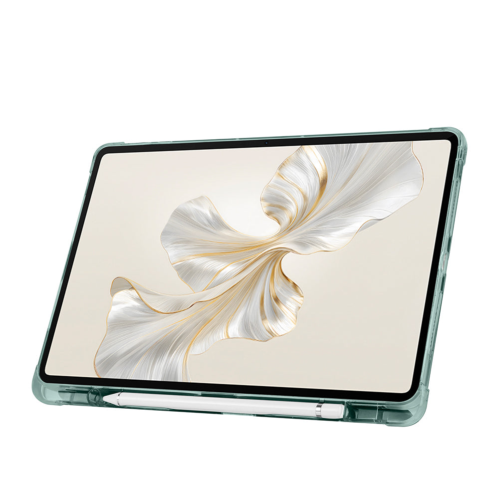 Honor Pad 9 Kılıf Zore Tri Folding Kalem Bölmeli Standlı Kılıf Koyu Yeşil