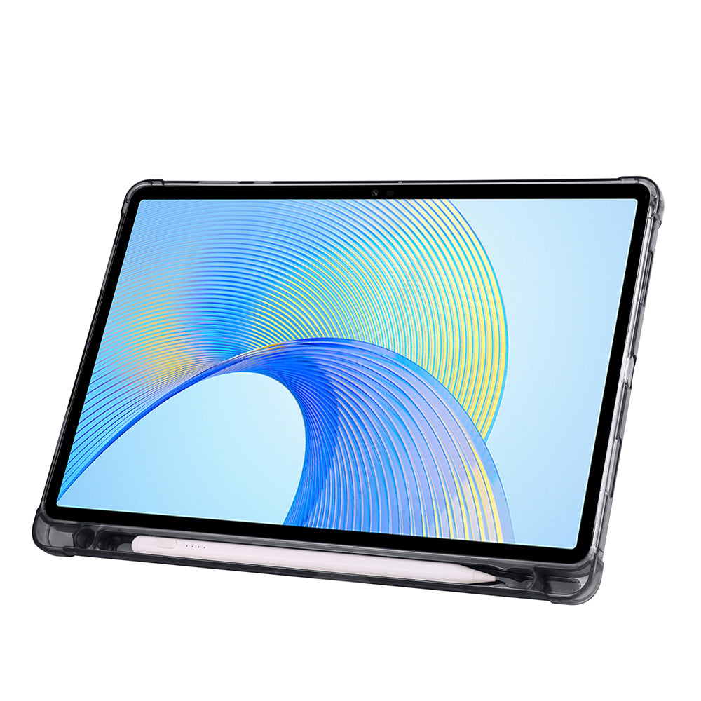 Honor Pad X8A Kılıf Zore Tri Folding Kalem Bölmeli Standlı Kılıf Mavi