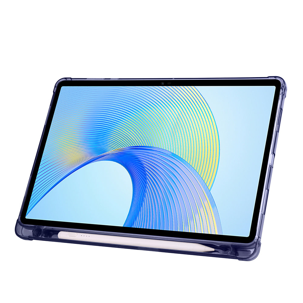 Honor Pad X8A Kılıf Zore Tri Folding Kalem Bölmeli Standlı Kılıf Siyah