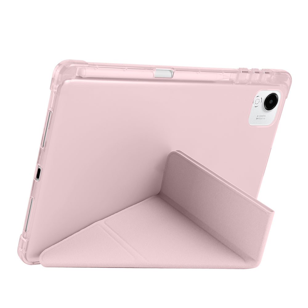 Honor Pad X9A Kılıf Zore Tri Folding Kalem Bölmeli Standlı Kılıf Lacivert