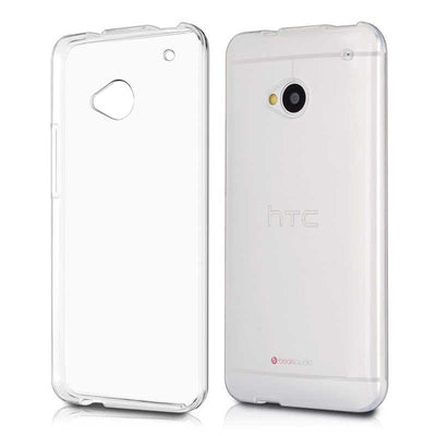 HTC One M7 Kılıf Zore Süper Silikon Kapak Renksiz