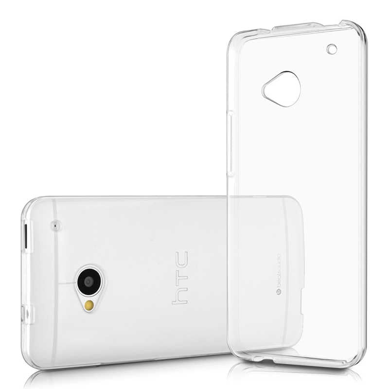 HTC One M7 Kılıf Zore Süper Silikon Kapak Renksiz
