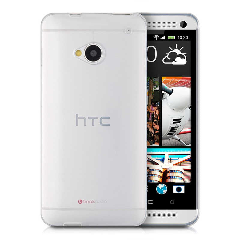 HTC One M7 Kılıf Zore Süper Silikon Kapak Renksiz