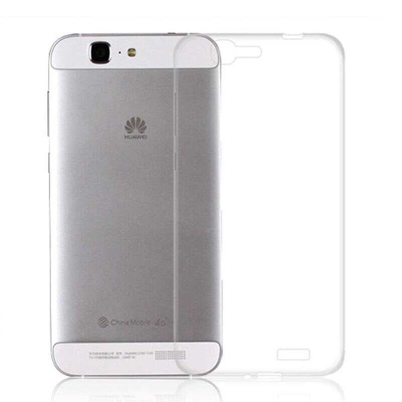 Huawei Ascend G7 Kılıf Zore Süper Silikon Kapak Renksiz