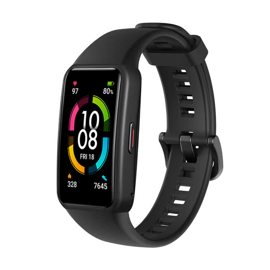 Huawei Band 6 Zore KRD-47 Silikon Kordon Siyah