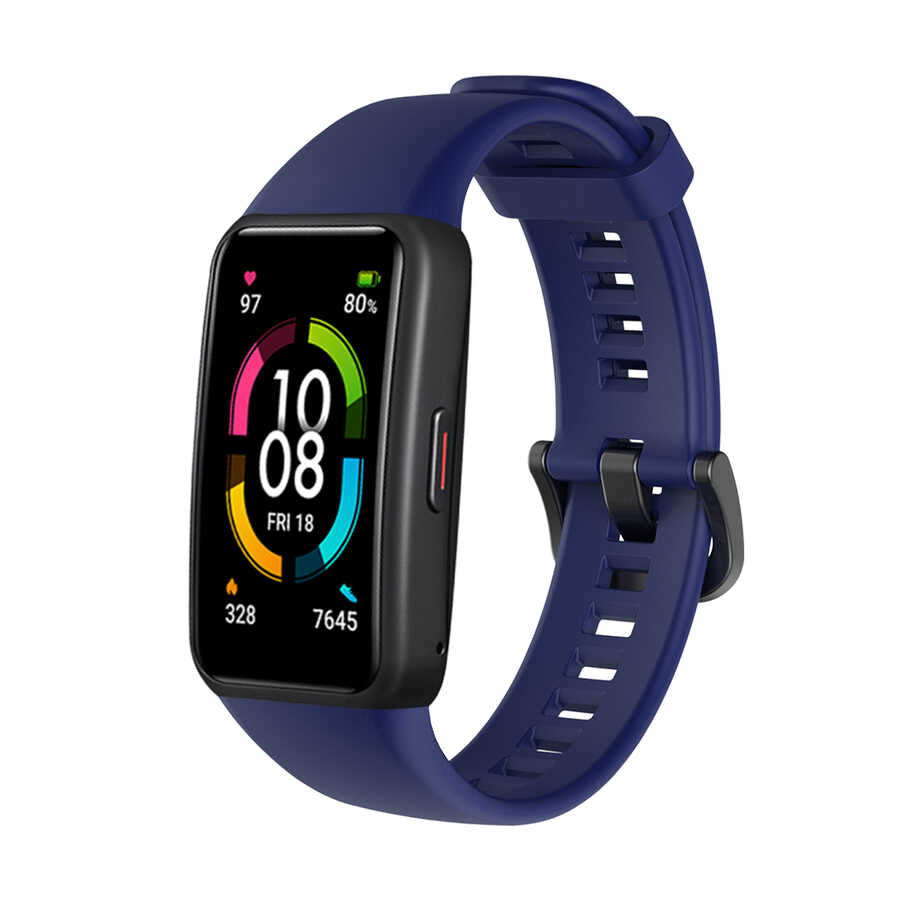Huawei Band 6 Zore KRD-47 Silikon Kordon Lacivert