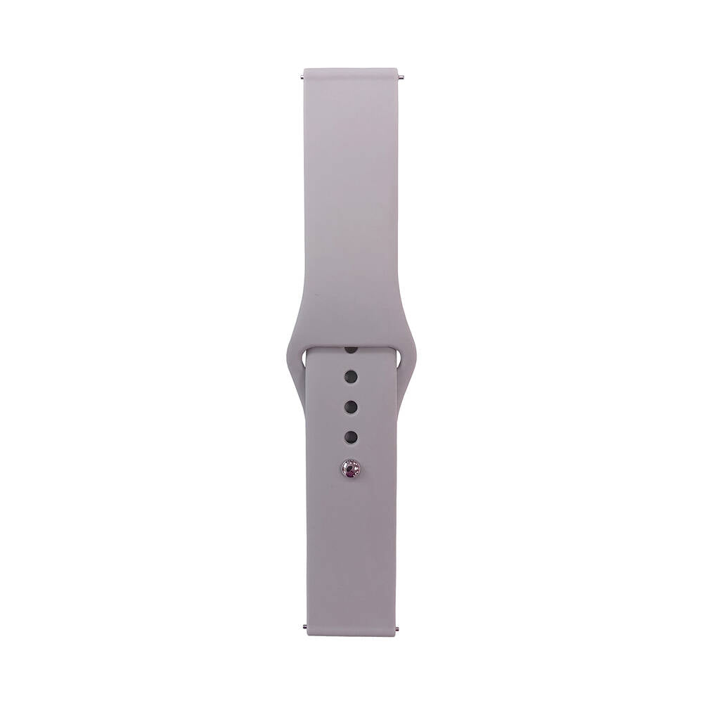 Huawei GT2 42mm Band Serisi 20mm Klasik Kordon Silikon Strap Kayış Cloud Gray