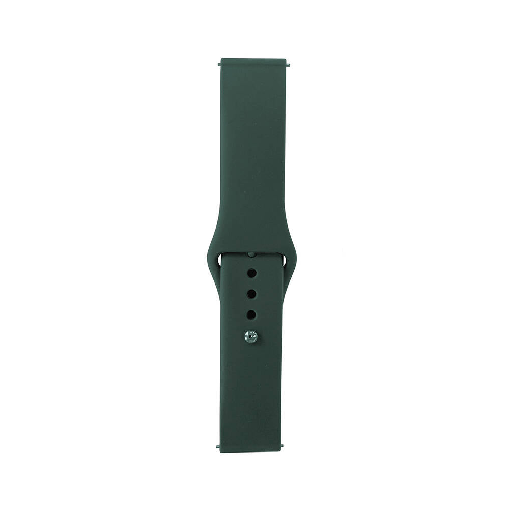 Huawei GT2 42mm Band Serisi 20mm Klasik Kordon Silikon Strap Kayış Pine Yeşil
