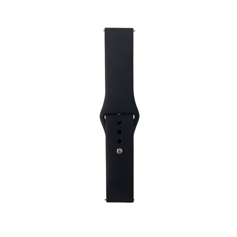 Huawei GT2 42mm Band Serisi 20mm Klasik Kordon Silikon Strap Kayış Siyah