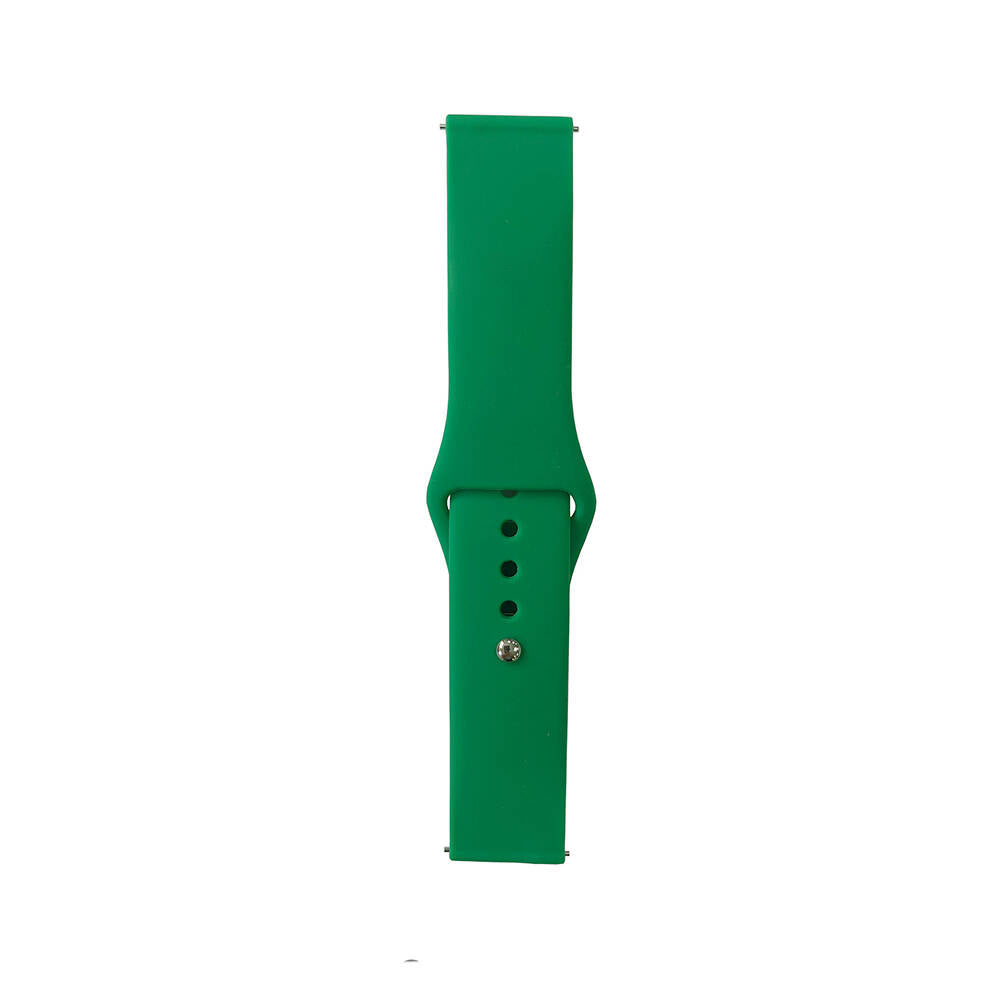 Huawei GT2 42mm Band Serisi 20mm Klasik Kordon Silikon Strap Kayış Grass Green