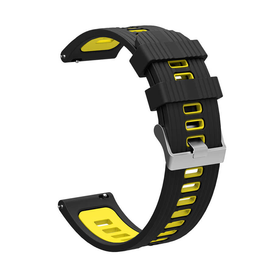 Huawei GT2 42mm KRD-55 Silikon Kordon Siyah-Gri