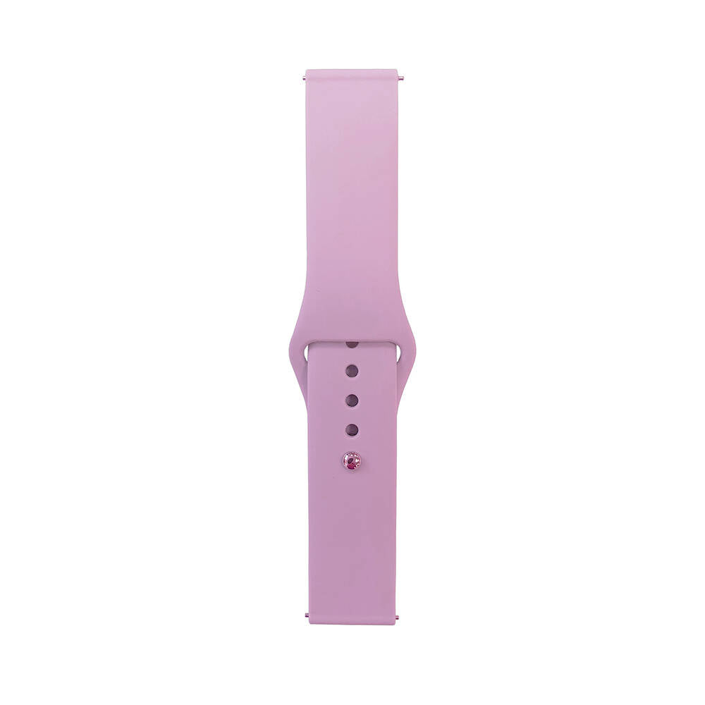 Huawei GT2 46mm Band Serisi 22mm Klasik Kordon Silikon Strap Kayış Mor