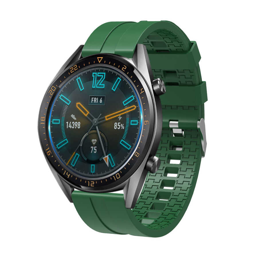 Huawei GT2 46mm KRD-23 22mm Silikon Kordon Yeşil