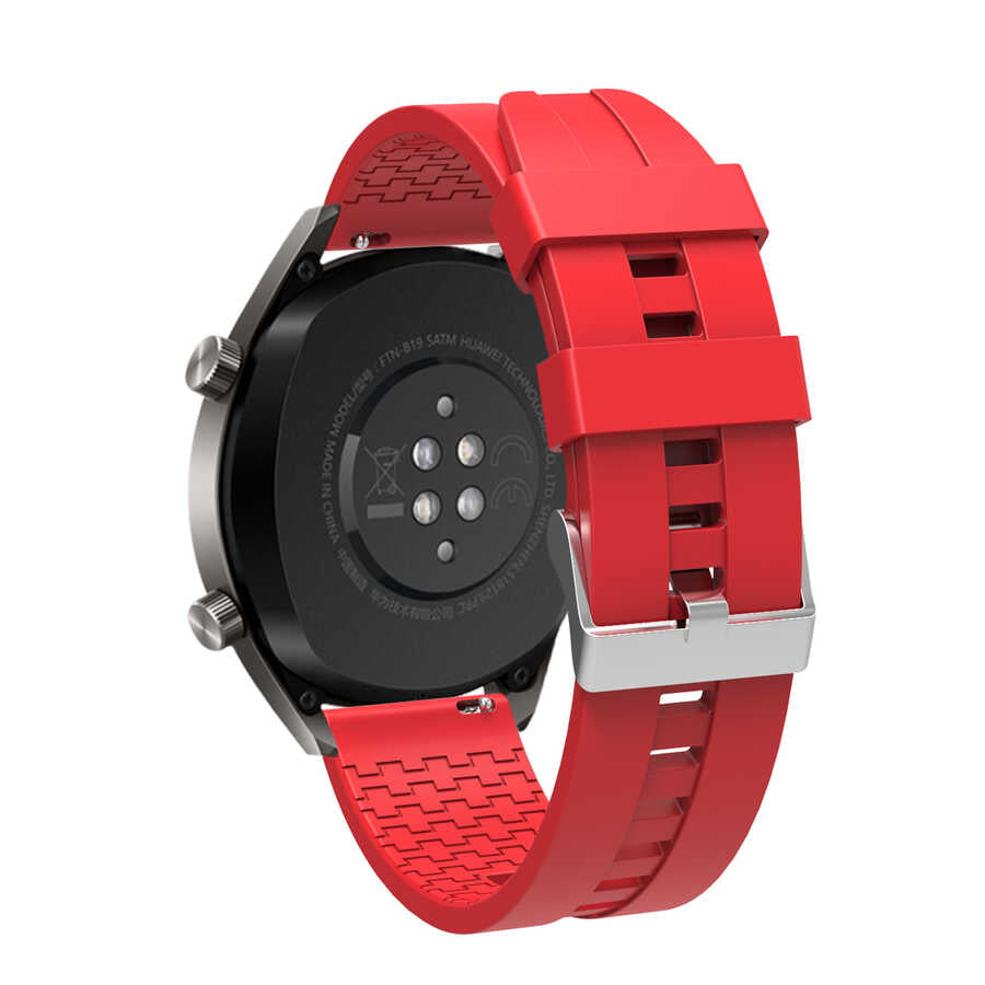 Huawei GT2 46mm KRD-23 22mm Silikon Kordon Turuncu