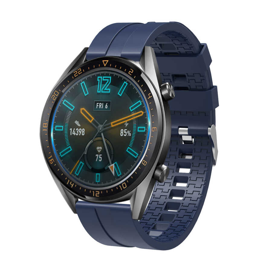 Huawei GT2 46mm KRD-23 22mm Silikon Kordon Lacivert