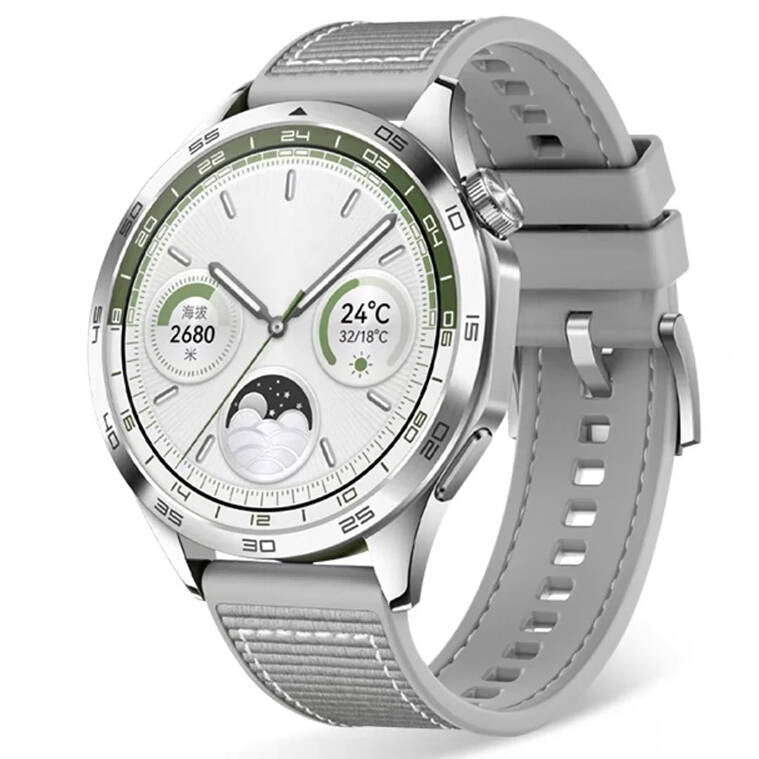 Huawei GT2 46mm Zore KRD-102 22mm Silikon Kordon Gri