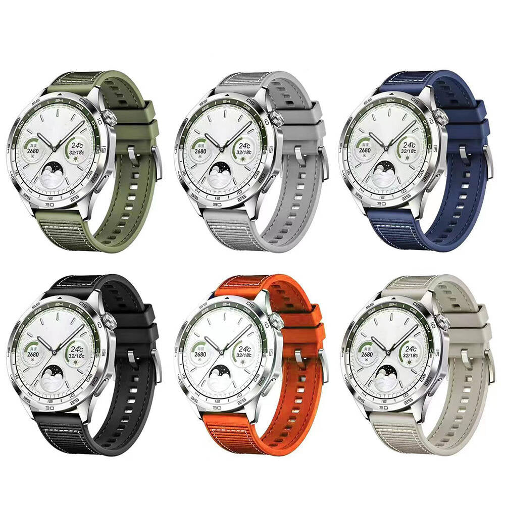 Huawei GT2 46mm Zore KRD-102 22mm Silikon Kordon Turuncu